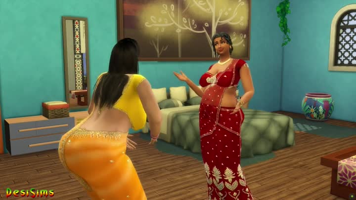 Screenshot Of Lesbian Aunty (2024) Hindi Cartoon Videos